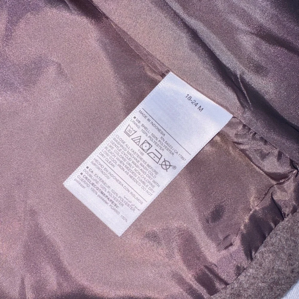 Old Navy Pea Coat 18-24 month Brown Fleece Button Front Outerwear Jacket